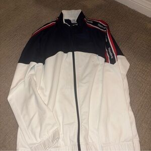 Reebok Men's White and Black Jacket